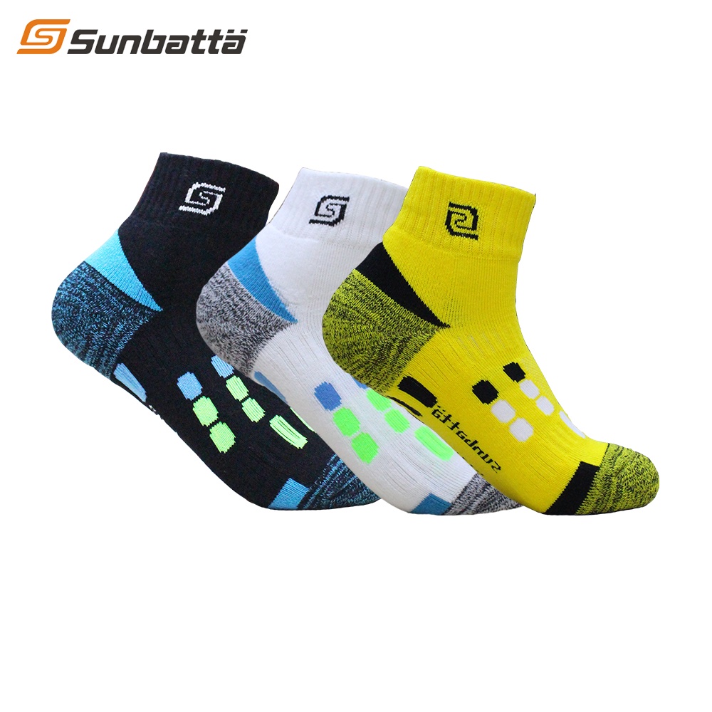 Tất thể thao-chạy bộ-tennis-cầu lông Sunbatta nam-nữ mã 1232 loại cotton ôm chân thấm hút, khử mùi cực tốt