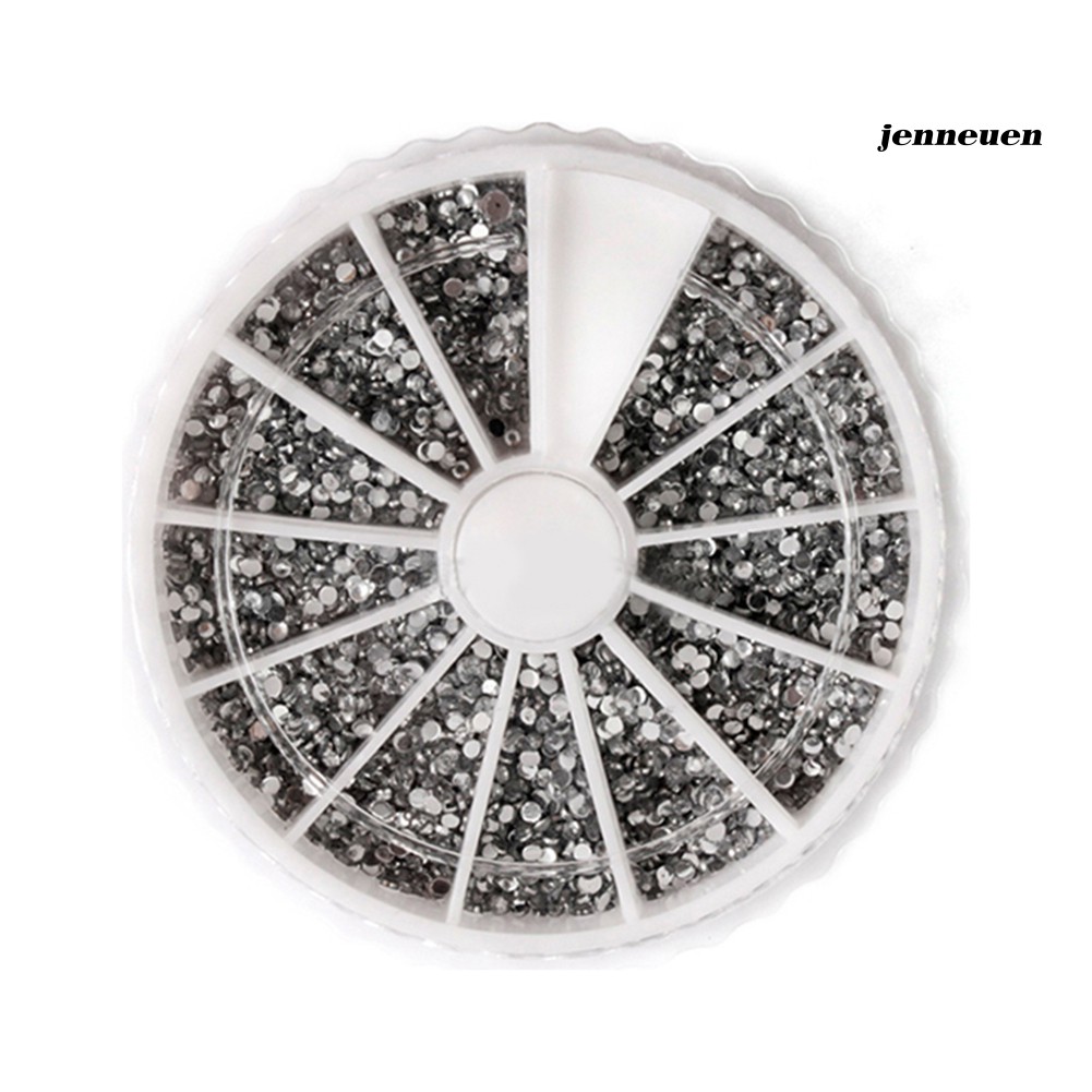 Hộp 2400 Hạt Cườm 3D 1.5mm Trang Trí Móng Tay Lấp Lánh