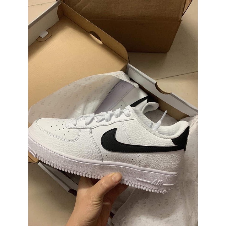 [CHÍNH HÃNG] - Giày Sneaker N.i.k.e Air Force 1 - Trắng - Swoosh Đen