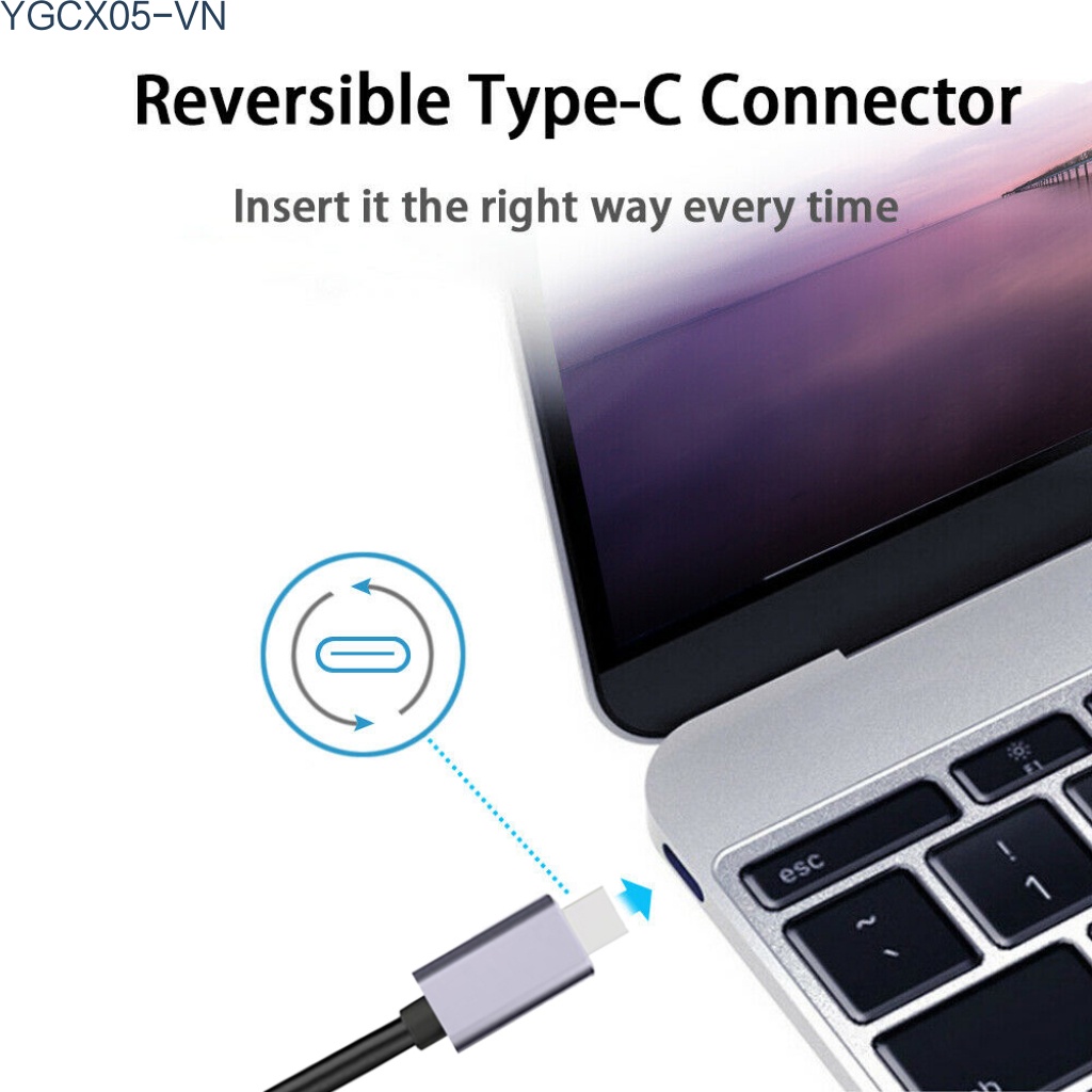 Dây Cáp Thẻ Video 4k Hd 2m Hdmi-Compatible Cổng Usb Type C Hỗ Trợ Phát Sóng Trực Tuyến