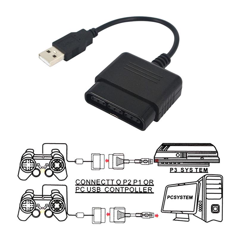 PC USB PS2 to PS3 Game Controller Adaptor Converter For PlayStation 2 3 PS2 PS3 vn