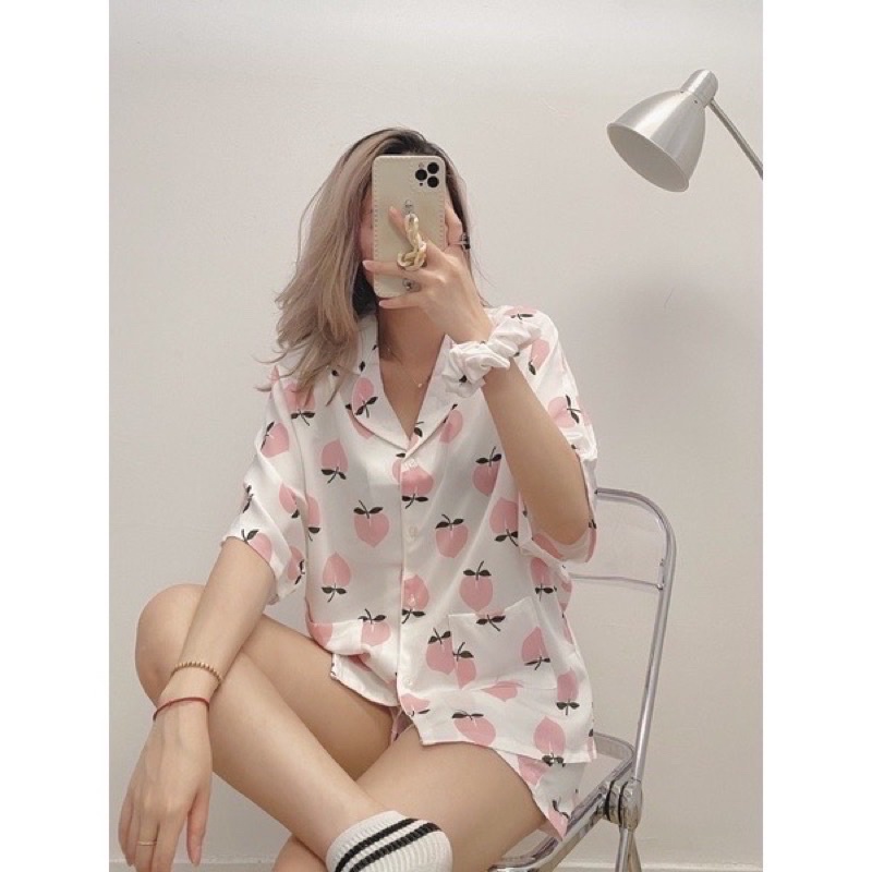 PYJAMA TIm TO 🦋 Bộ mặc nhà/ Bộ ngủ Trái Tim Hồng Nữ 🦋