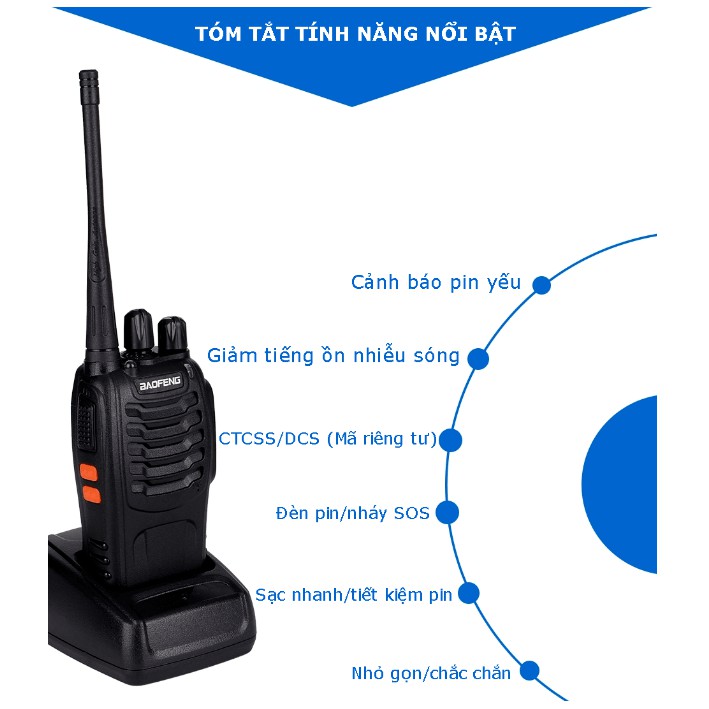 Bộ đàm đa năng chuyên dụng Baofeng BF-888s màu Đen đời mới nhất