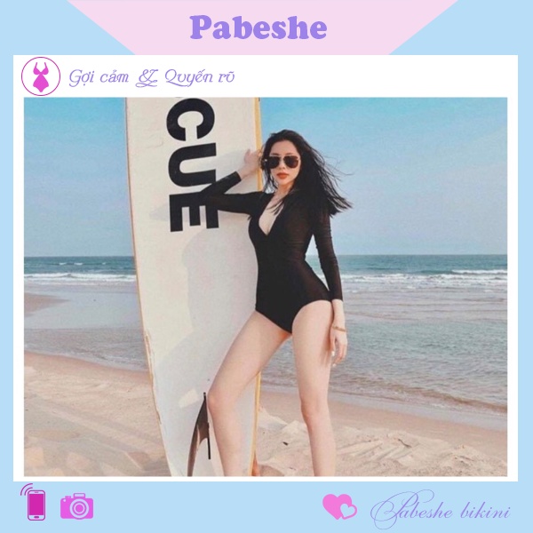 Bikini đồ bơi đi biển một mảnh có tay khoá kéo PABESHE TT010