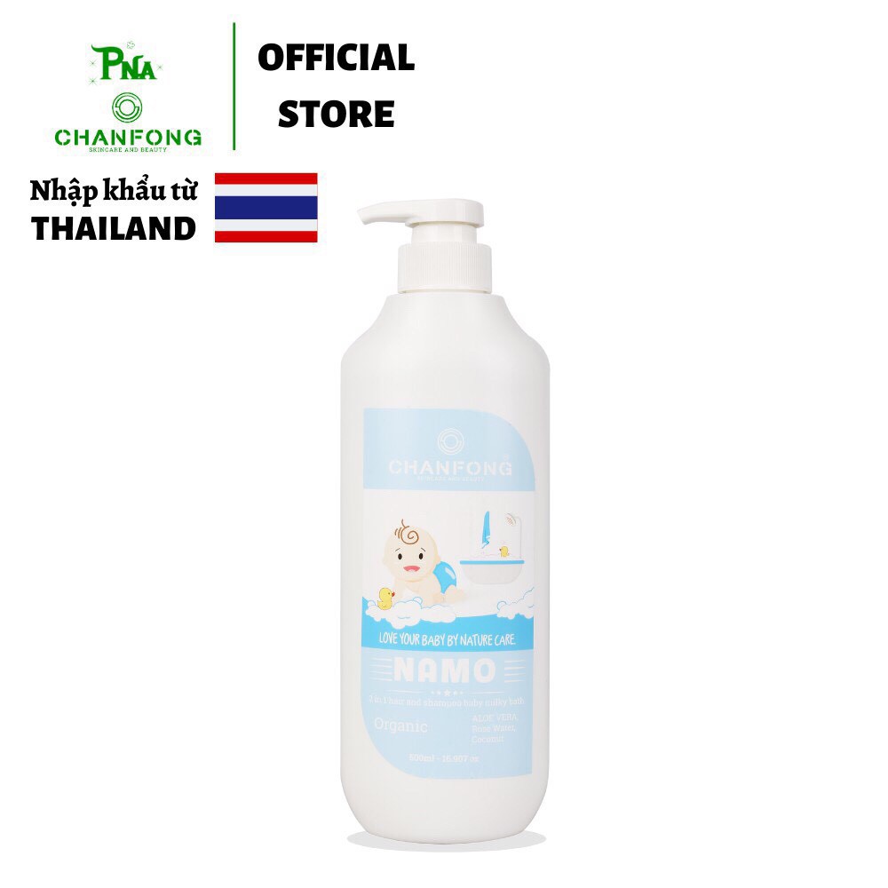 Sữa tắm gội cho bé hương Tuyết Tùng CHANFONG - 500ml Namo xanh (Thái Lan)