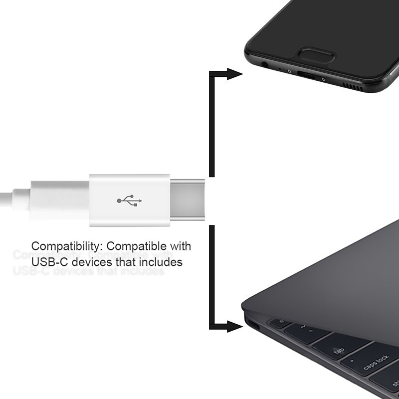 Đầu chuyển đổi Micro USB sang USB Type C cho điện thoại Huawei Xiaomi Samsung