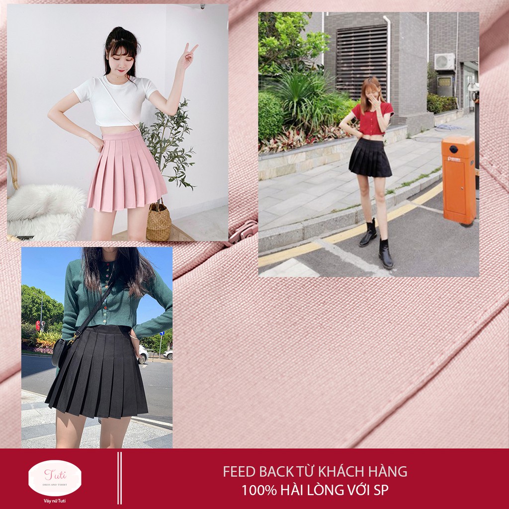 Chân váy xếp ly dáng chữ A lưng cao phong cách tennis xòe váy ngắn thời trang phong cách ulzzang | BigBuy360 - bigbuy360.vn