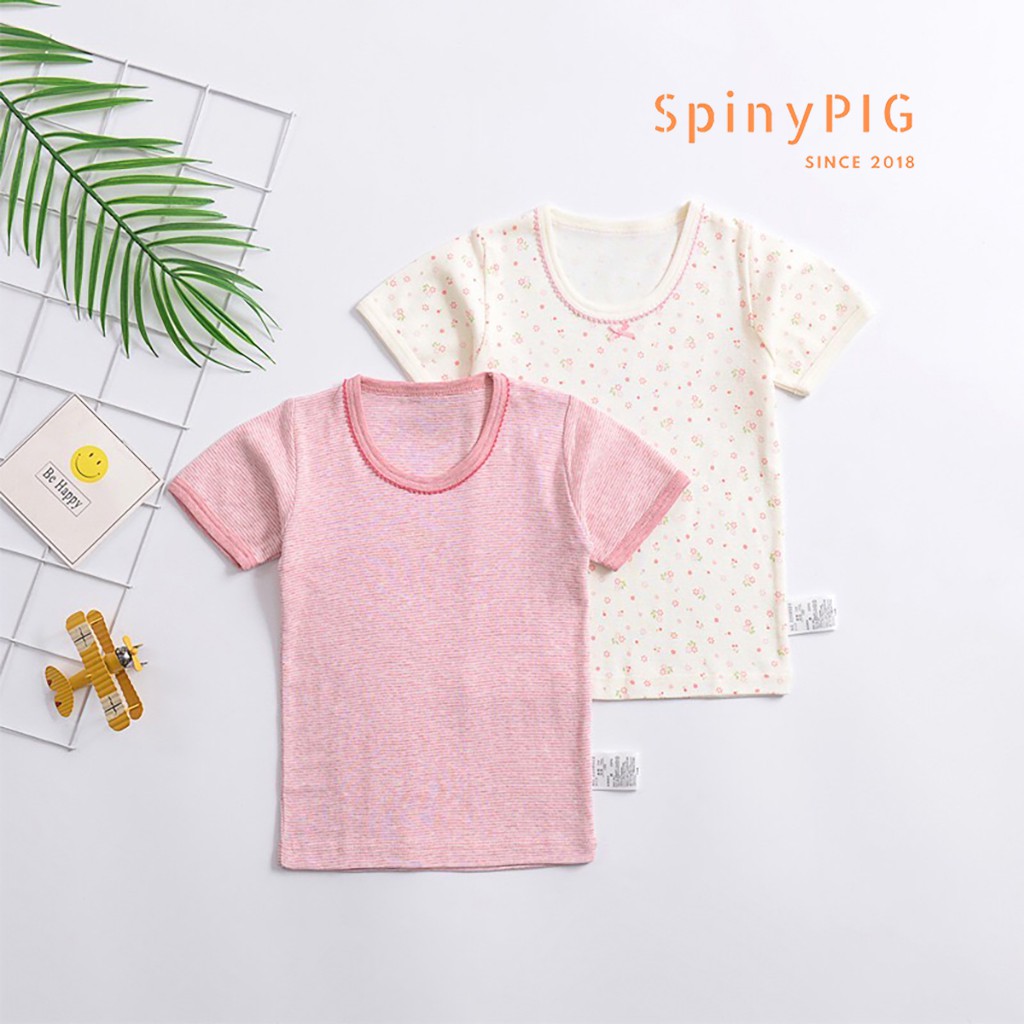 Set 2 chiếc áo phông cho bé 0-6 tuổi xuất Nhật cao cấp 100% cotton nhiều màu cho cả bé trai và gái