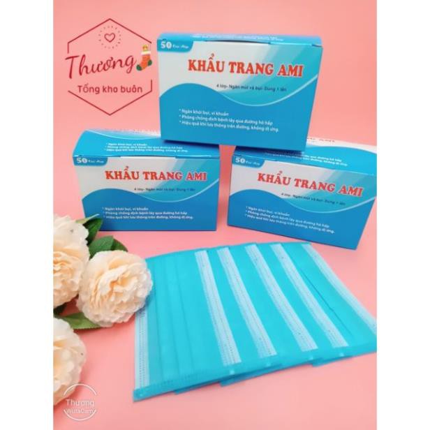 Hộp 50c khẩu trang y tế 4 lớp AMI