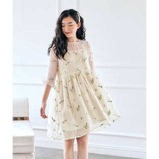 BLEUBIRD Váy babydoll hoa thêu Emmi Dress