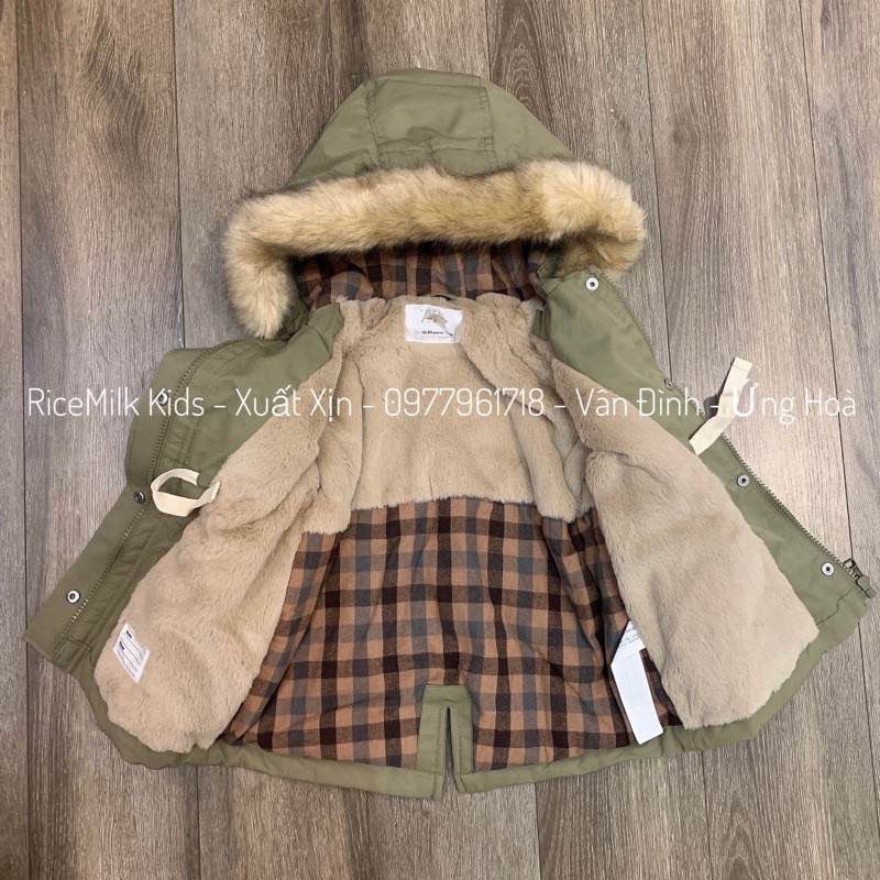 Áo khoác Parka Zara xuất dư xịn cho bé trai bé gái