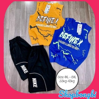 Bộ Ba Lỗ Bé Trai Cotton Size Đại chất đẹp mát