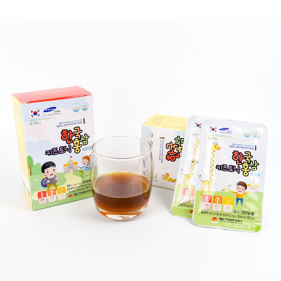 Nước Hồng Sâm Baby Cho Trẻ Em Từ 6-13 Tuổi Hộp 30 Gói x 20ml