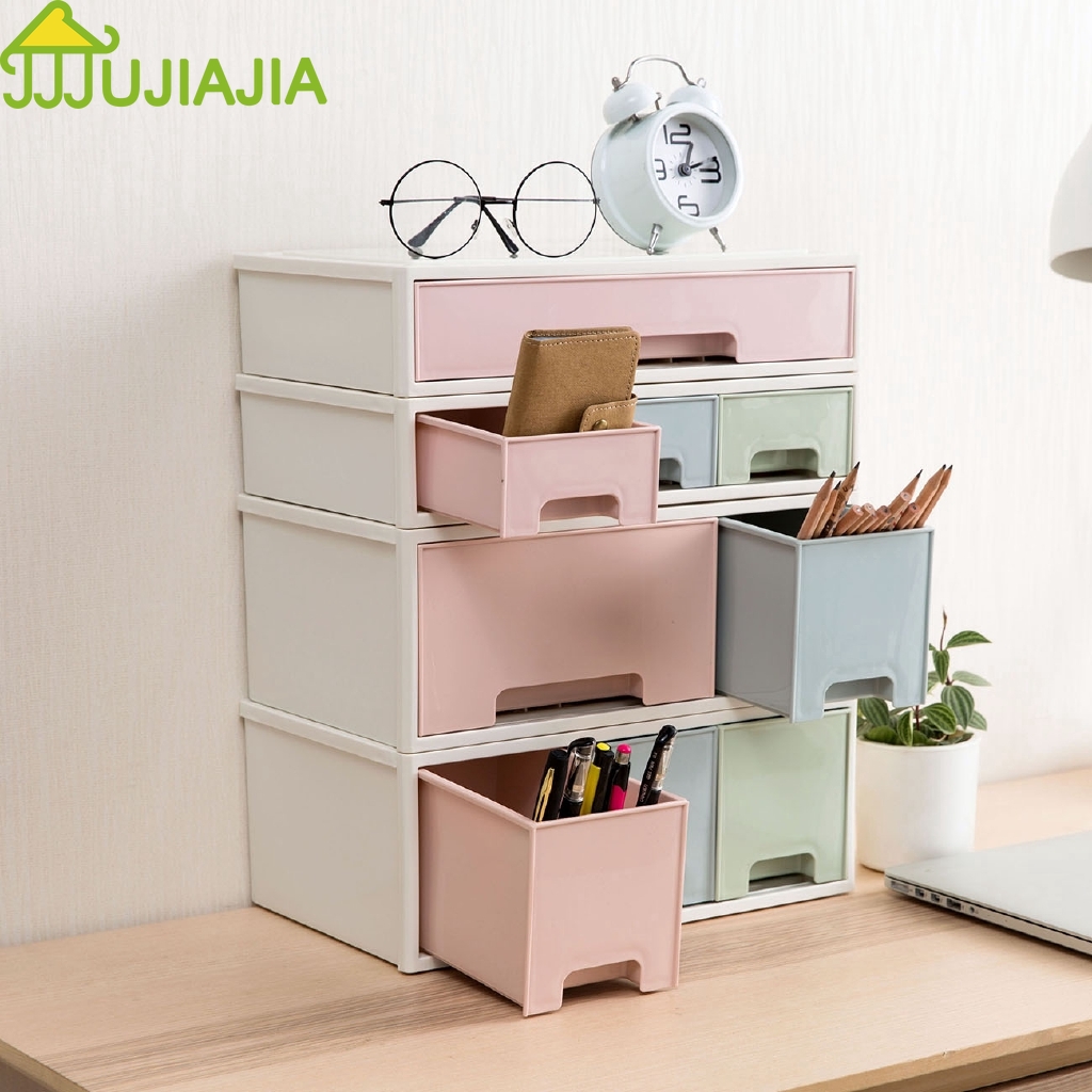 Hộp ngăn kéo JUJIAJIA đựng đồ nhiều lớp bằng nhựa PP