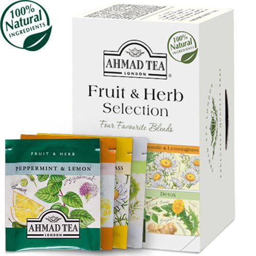 BST 4 vị Trà Thảo Mộc - Ahmad Fruit & Herb Collection (túi lọc có bao thiếc - 20 túi/hộp)