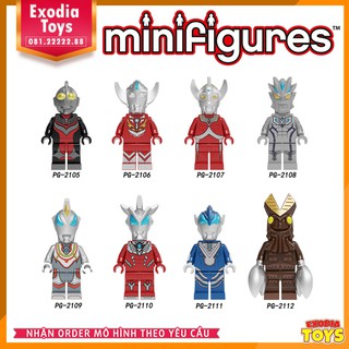 Xếp hình migfigure Siêu Nhân Điện Quang Ultraman chiến đấu quái vật - Đồ Chơi Lắp Ghép Sáng Tạo - POGO 8247