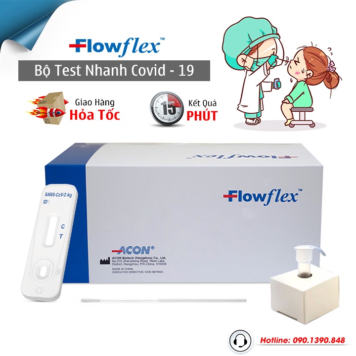 ⚡Chất Lượng Mỹ⚡ Test Covid Nhanh Tại Nhà Flowflex (Hộp 25 Bộ) – Bộ Xét Nghiệm Kháng Nguyên Chính Xác 99.99%. Chính Hãng