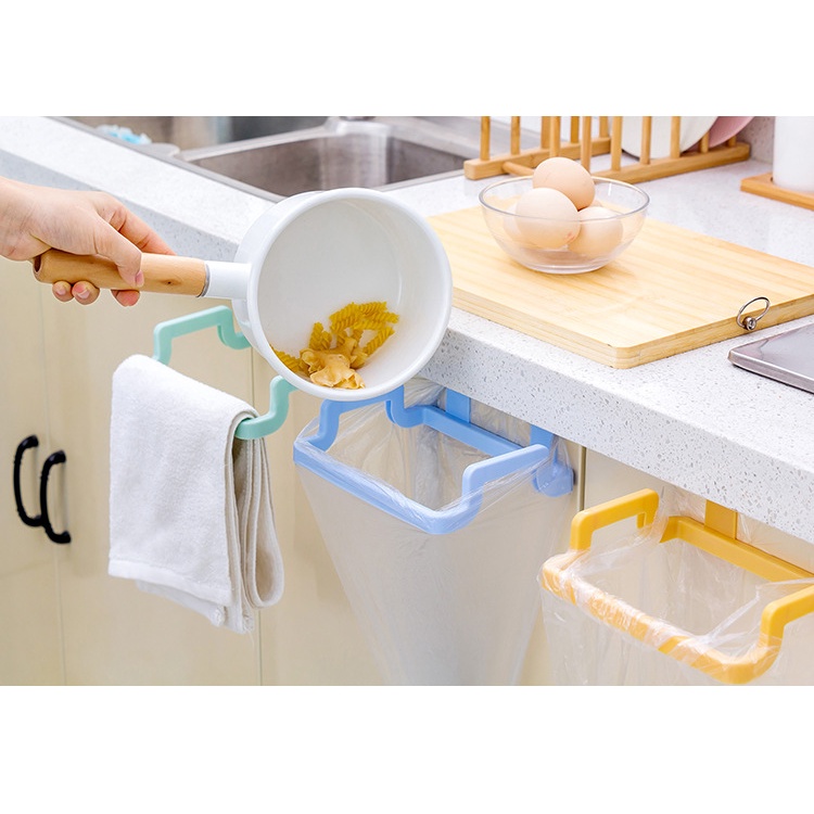 Giá treo túi nilon đựng rác, treo khăn lau bếp cạnh cửa
