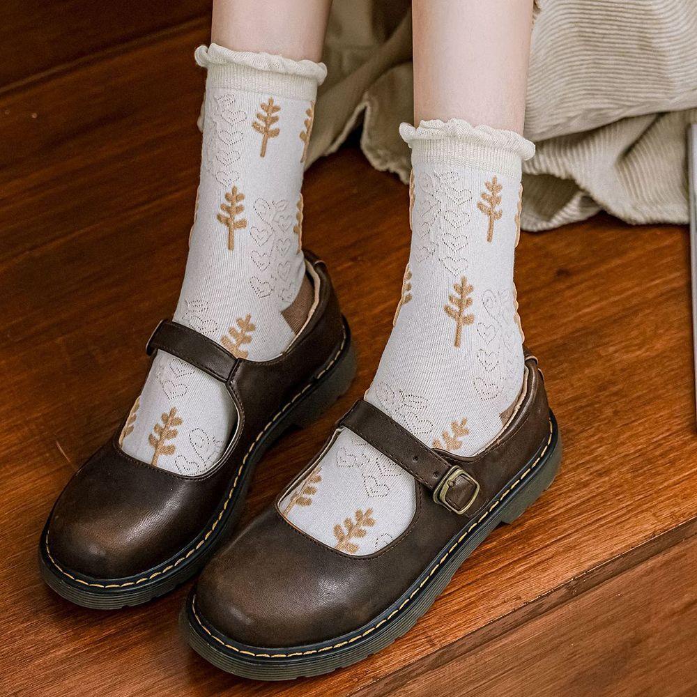 AROMA Vớ Cotton Thoáng Khí Co Giãn Phong Cách Harajuku Ngọt Ngào Cho Nữ