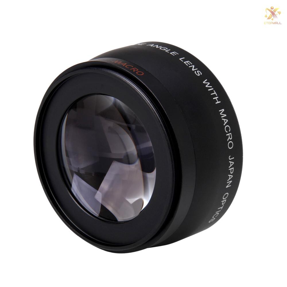 E&amp;T HD 52MM 0.45x Wide Angle Lens with Macro Lens for Canon Nikon Sony Pentax 52MM DSLR Camera