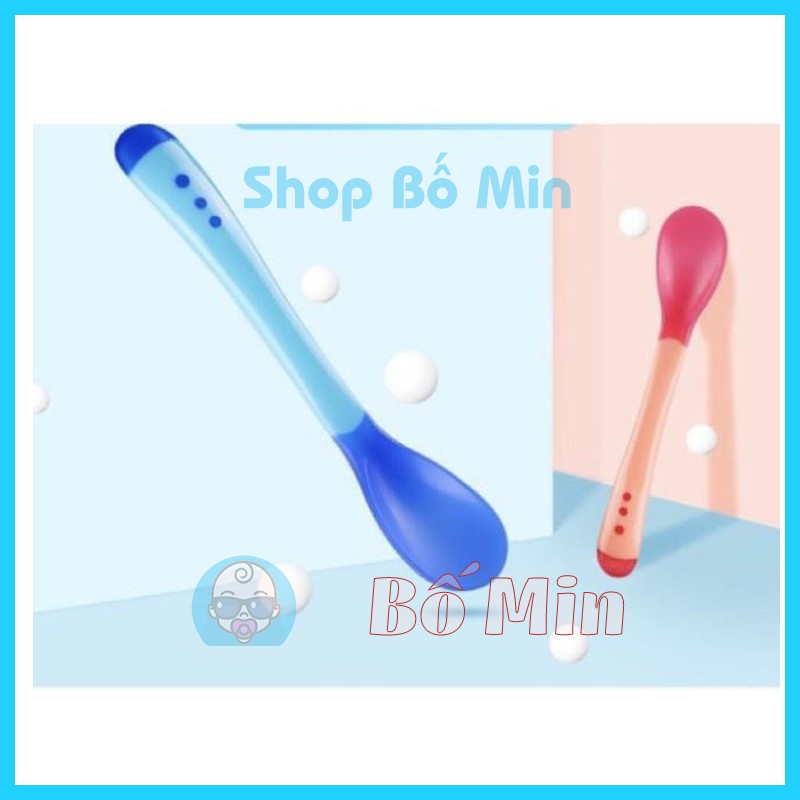 Thìa Ăn Dặm Báo Nóng An Toàn Cho Bé, thìa Chống nóng, thìa ăn dặm [Shop Bố Min]