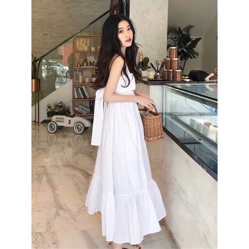 Váy trắng 2 dây