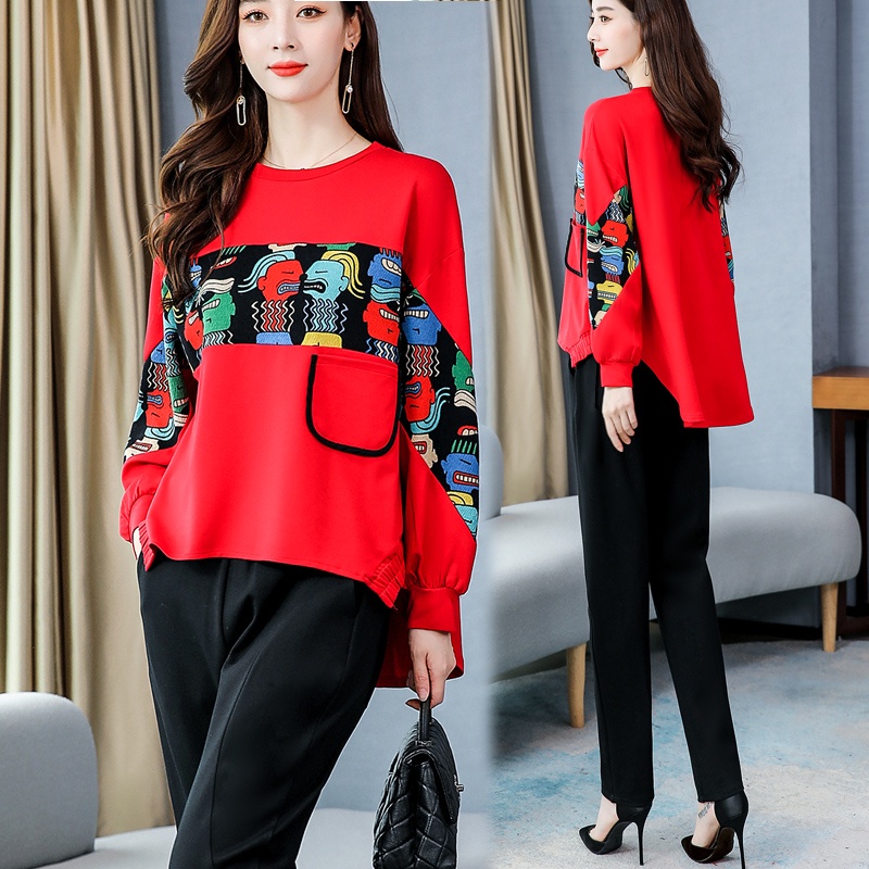 Bộ Đồ Thể Thao Hai Món Dáng Rộng Phong Cách Hàn Quốc Thời Trang Mùa Thu 2021