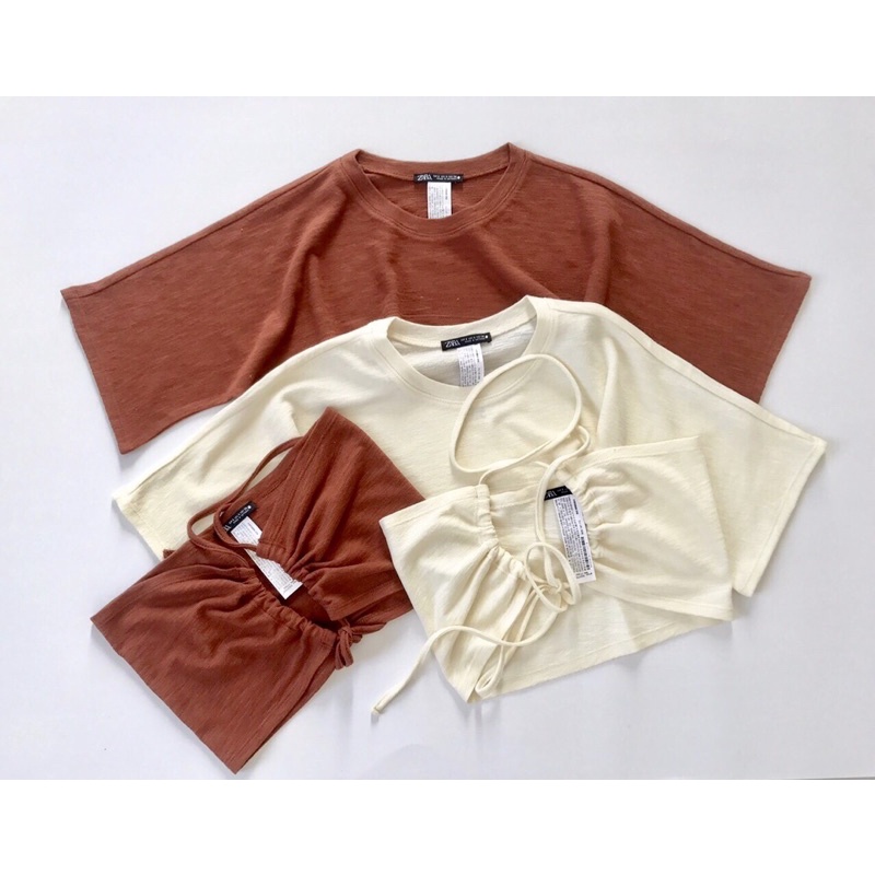 Set 2 Áo croptop thun len vnxk