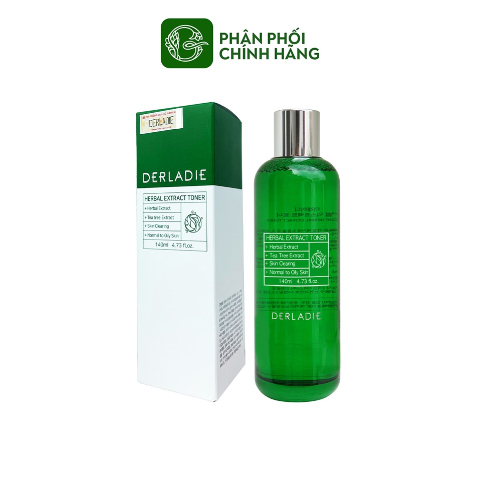 [Mã FMCGMALL giảm 8% đơn từ 250K] Nước cân bằng ngừa mụn Derladie Herbal Extract Toner 140ml