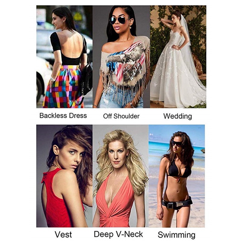 Set 5/ 6 cặp miếng dán ngực CUTEBYTE bằng silicone tiện lợi dành cho phái đẹp