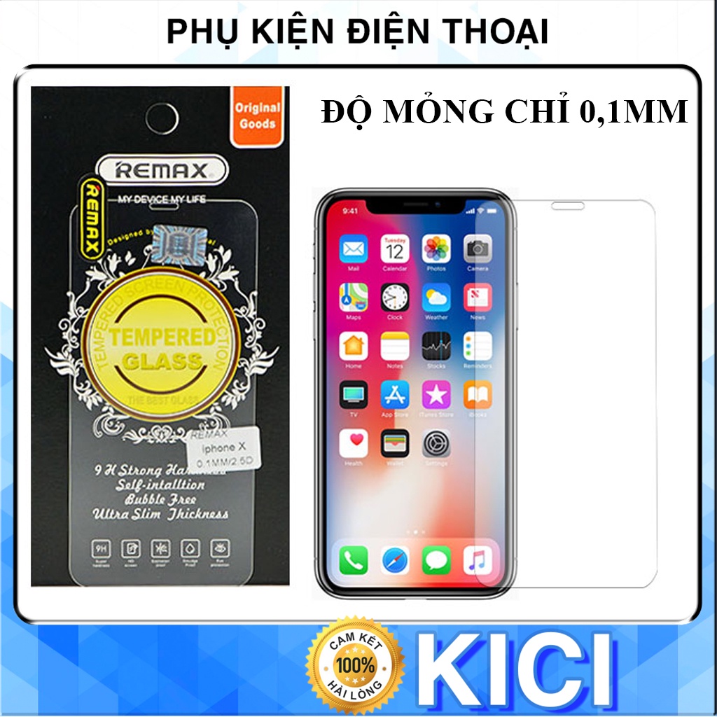 Kính Cường Lực Iphone Remax Xịn 0.1mm. 6/6plus/6s/6splus/7/7plus/8/8plus/x/xr/xs/11/12/pro/max/promax/13promax KICI SHOP