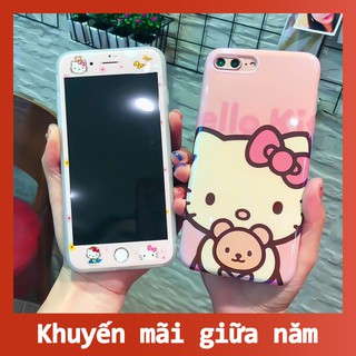 Ốp lưng nhựa mềm in hình Hello Kitty dễ thương cho iPhone 6 6s 7 8 Plus X