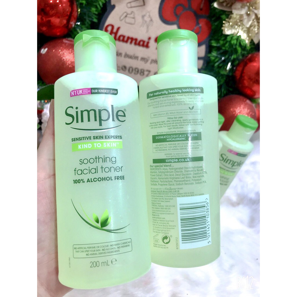 Nước hoa hồng Simlpe 200ml A1