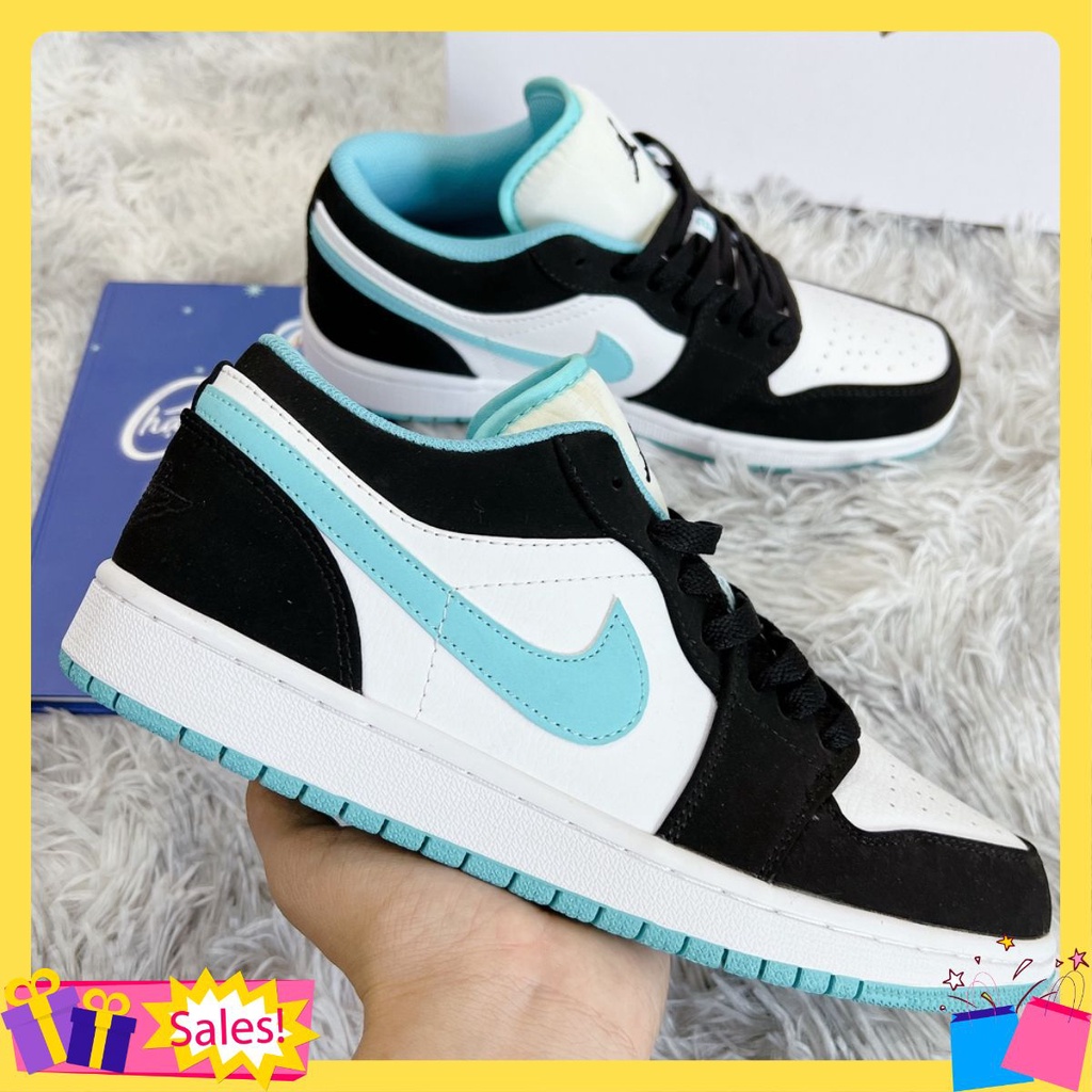 Giày Jordan Cổ Thấp, Giày JD1 Xanh Ngọc Low Hàng Cao Cấp Full Box + Bill