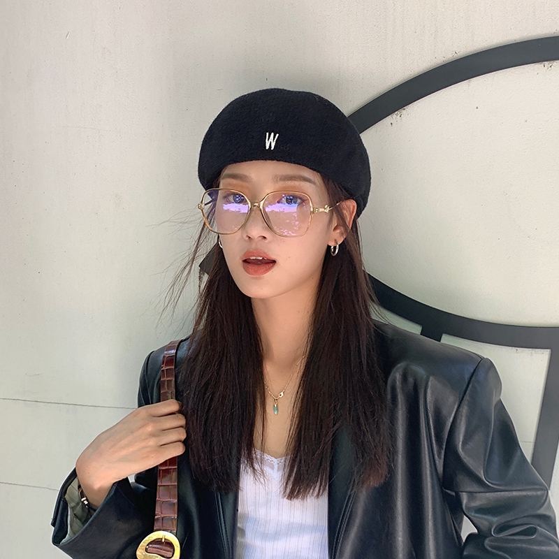 Mũ Beret Hai Lớp Trước Và Sau Thời Trang Thu Đông Phong Cách Hàn Quốc Cho Nữ