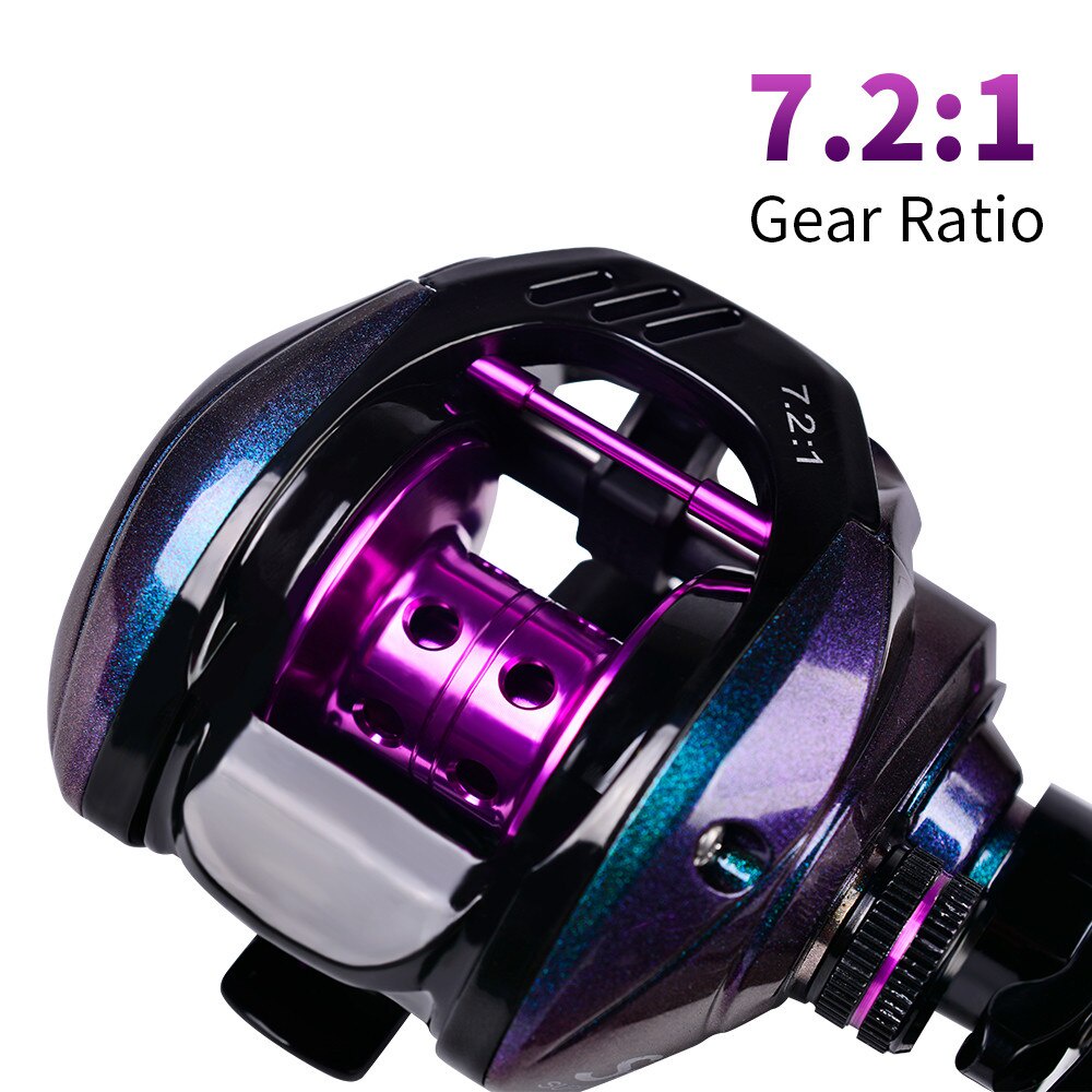 Máy ngang câu lure Proberos ánh tím Titan s1 chất liệu kim loại Full metal phukiencaulure25