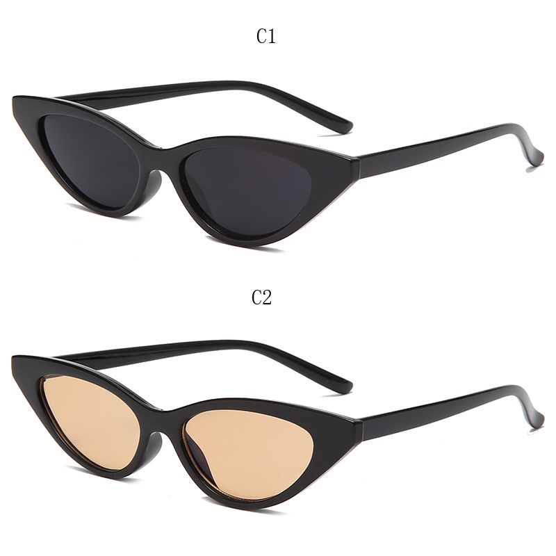 Kính Mát Thời Trang Khung Mắt Mèo Tam Giác Nhỏ Cổ Điển Cho Nữ