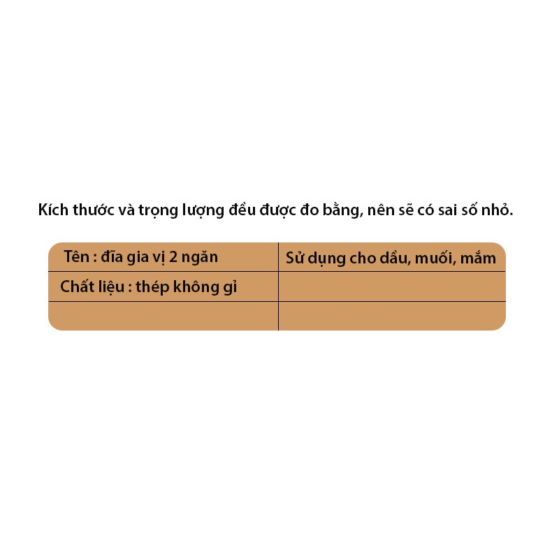 Khay đựng gia vị chia ngăn bằng inox 304 cao cấp, tiện dụng - HVL TEA