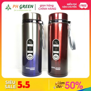 Bình Giữ Nhiệt Nóng Lạnh Của Nhật-Chất Liệu Inox 340 Giữ Nhiệt Nóng Lạnh, Có Màng Lọc Cặn, Dây Cầm Tiện Lợi, Bình 1l 1l2