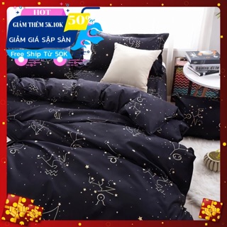 Bộ chăn ga gối vỏ chăn lồng được ruột poly cottong mát mẻ(được chọn mẫu)