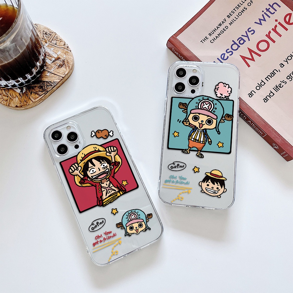 Ốp Điện Thoại Tpu Dẻo Họa Tiết One PIECE Cho iPhone 11 12 13 pro max XS X XR XSMax 7 8 6 6s plus 5 4 SE 2020