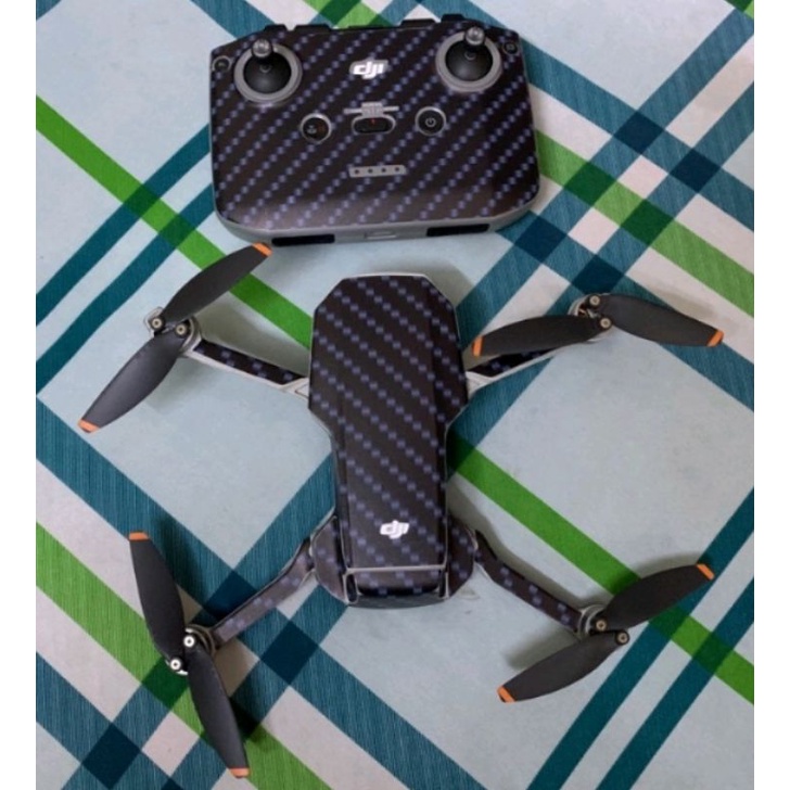 Skin Decal Dán Trang Trí Flycam Dji Mavic Mini 1 Và 2 Mẫu Cacbon