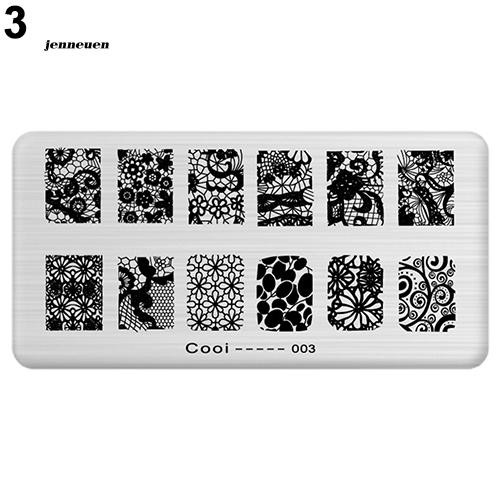 [Hàng mới về] Khuôn tạo họa tiết trang trí móng nhiều kiểu dáng kích thước 6x12cm