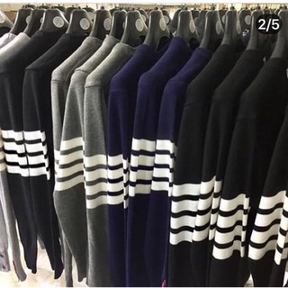 TB - ÁO LEN DỆT KIM CARDIGAN CASHMERE THOM BROWN, NHIỀU MÀU 4 SỌC TRẮNG, ĐỦ TAGS, CỜ SAU GÁY, MENSWEAR CARDIGAN