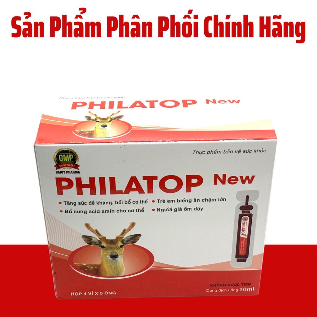 Philatop New Đại Uy- Công Thức Mới, Ống Nhựa, dùng cho trẻ biếng ăn chậm lớn (hộp 20 ống)