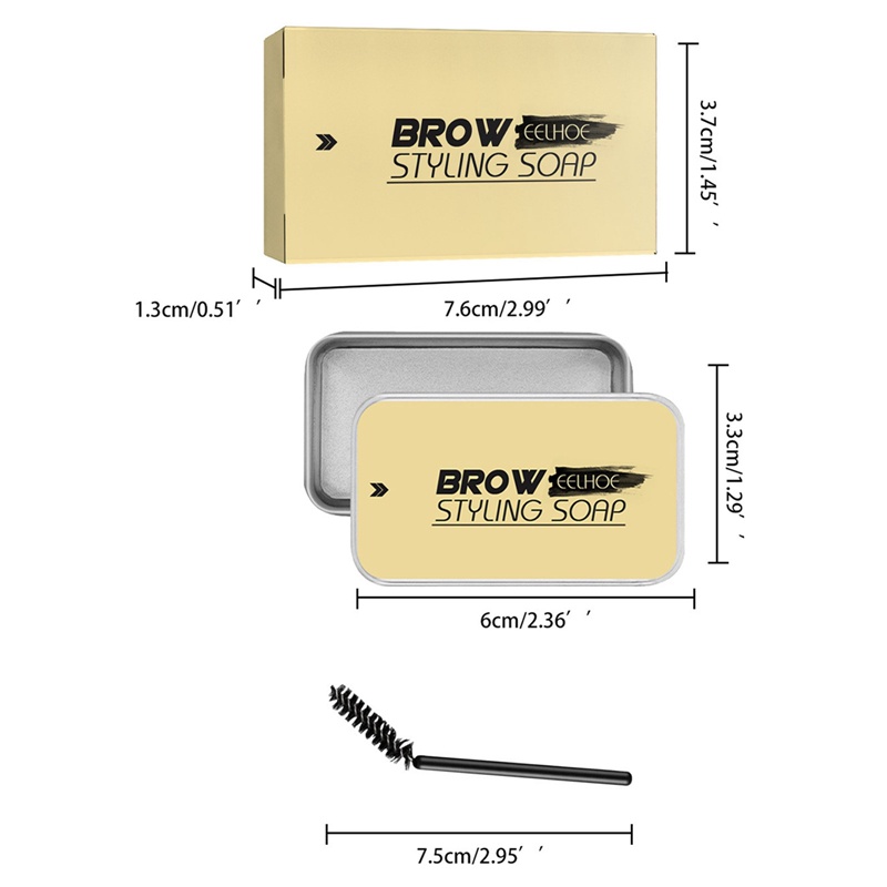 Sáp Vuốt Lông Mày Trong Suốt Kèm Cọ Tiện Lợi