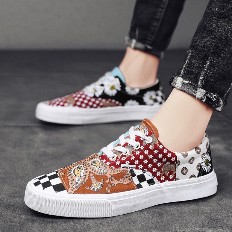 Giày Vanssyn Tiger Họa Tiết Thổ Cẩm Unisex