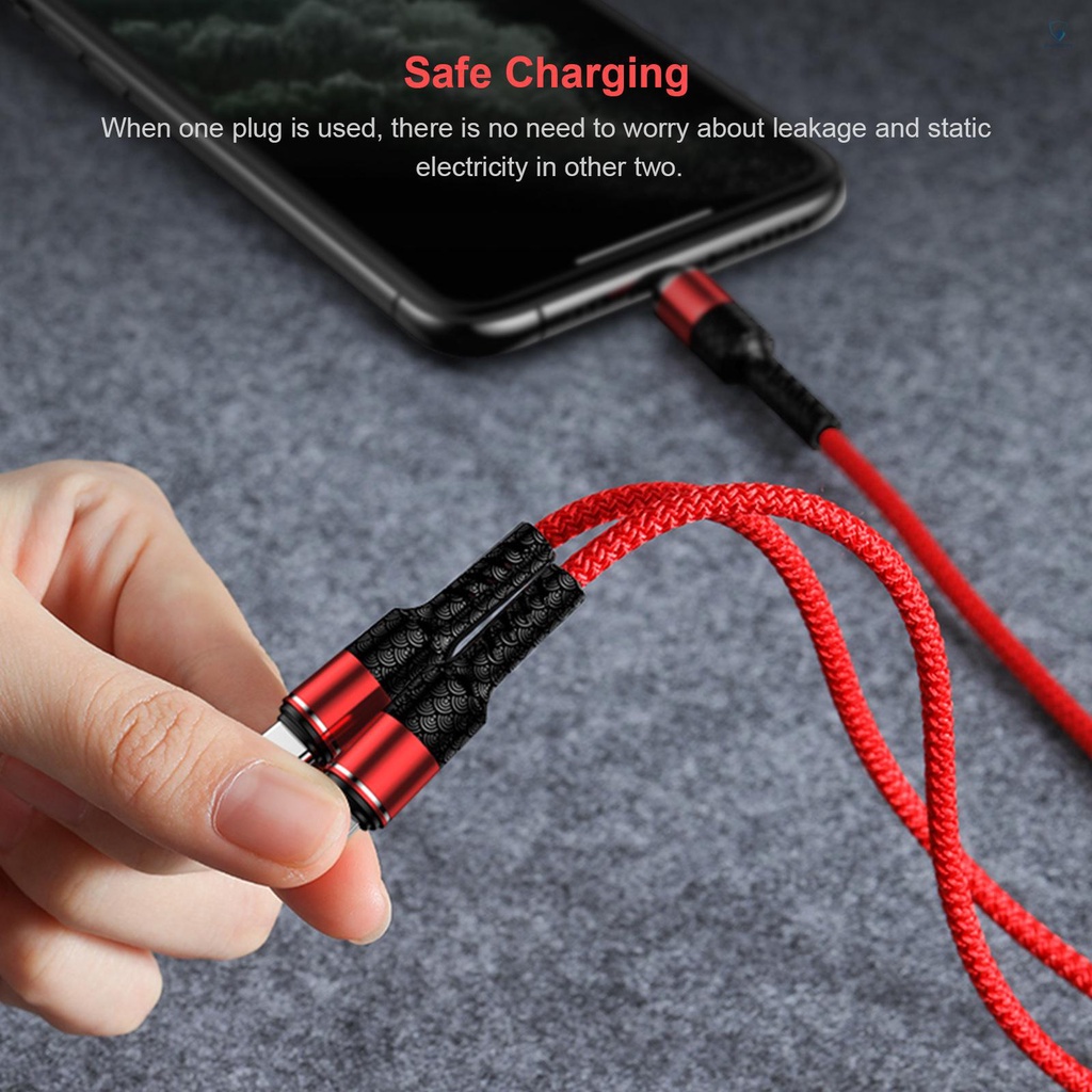 Dây Cáp Sạc USB Type C Micro USB Thay Thế 3 Trong 1 Cho iPhone iPad Samsung Huawei Xiaomi