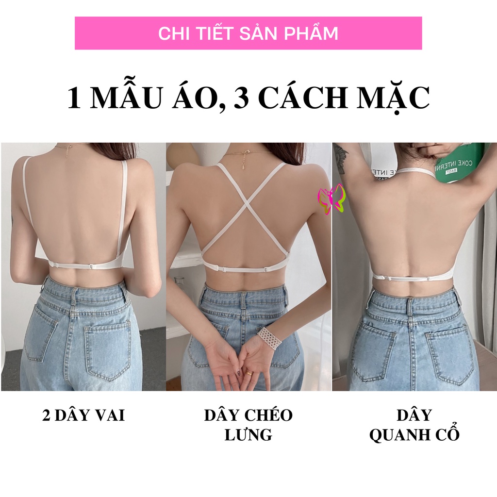 Áo bra su đúc hở sâu phần lưng, dây mặc 4 kiểu cao cấp, thiết kế đơn giản, trẻ trung, dễ phối đồ (MS 04035) Anna Shop