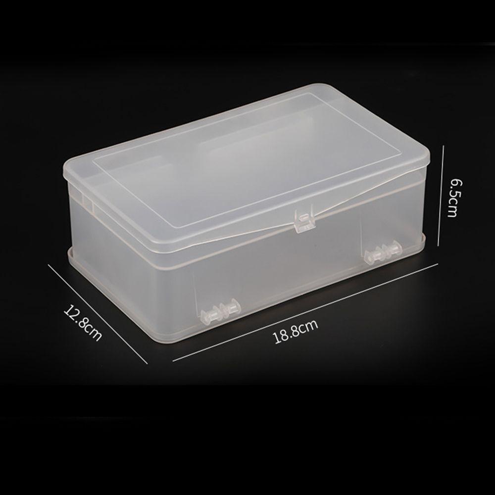 OCEANMAP Hộp Đựng Dụng Cụ Làm Móng Nghệ Thuật Trong Suốt Dày Dặn Hình Chữ Nhật